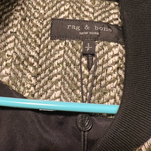 New w/ Tags Rag and Bone Manston Bomber in Green Multi - Picture 3 of 8